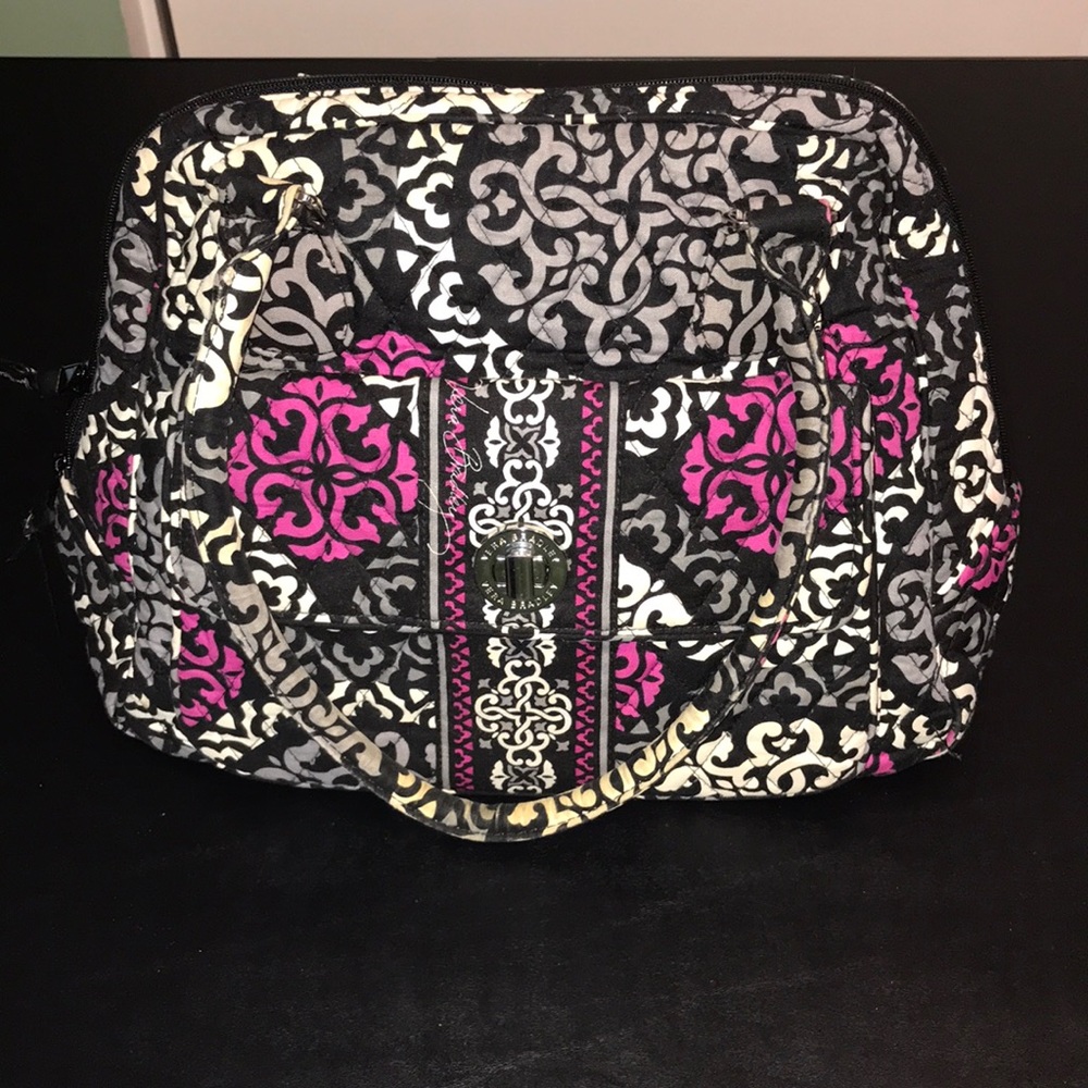 Vera Bradley gray, purple, white black handbag